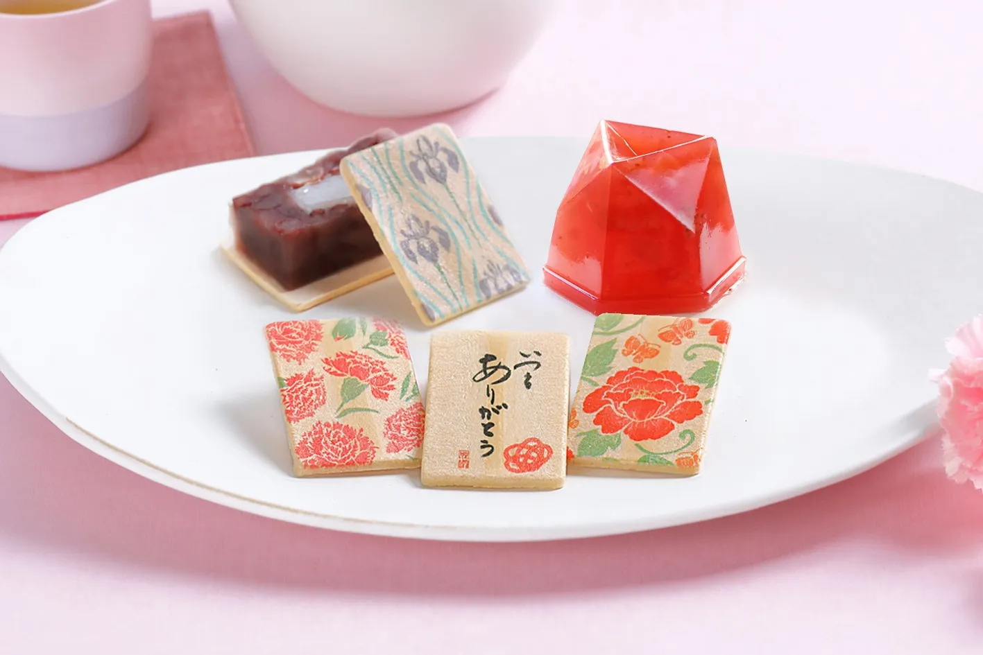 母の日好適品（花まとふ、あも歌留多（花）最中種）